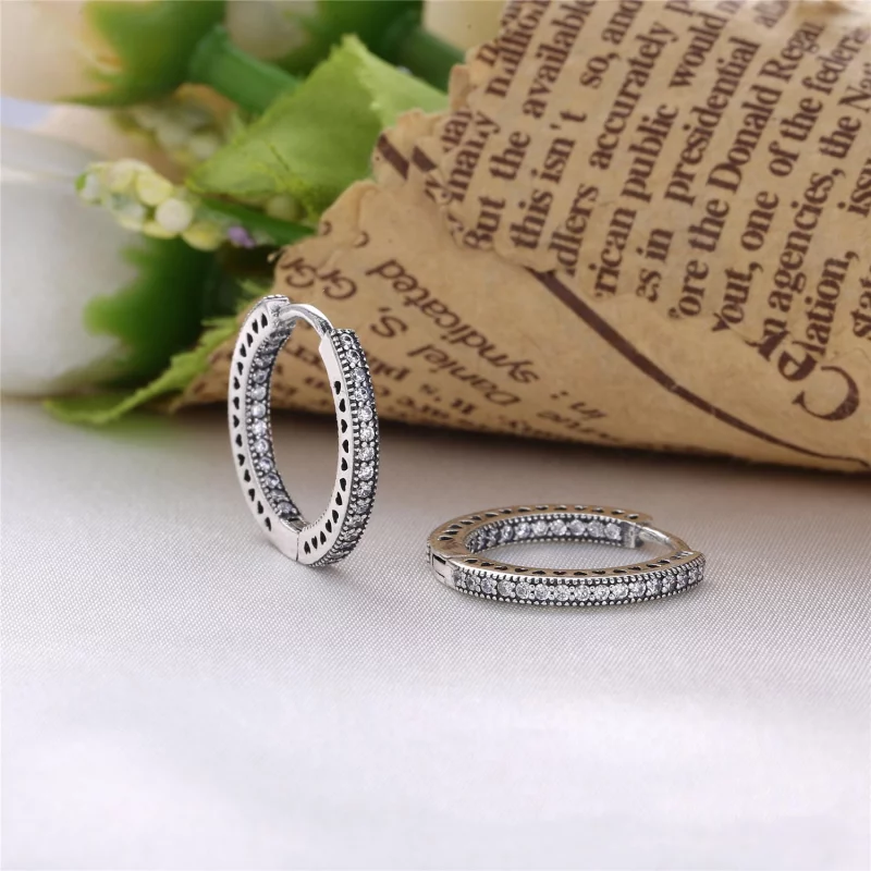 (image pour) PANDORA - Boucles d'oreilles Cœurs - 286318CZA - Afficher 2