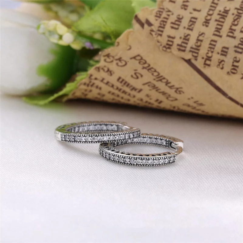 (image pour) PANDORA - Boucles d'oreilles Cœurs - 286318CZA - Afficher 3