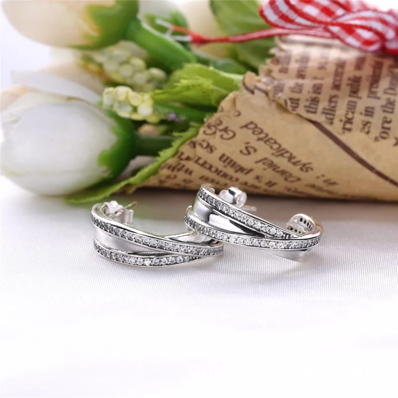 (image pour) PANDORA - Boucles d'oreilles Entrelacs - 290730CZ - Afficher 2