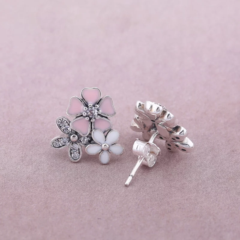(image pour) PANDORA - Boucles d'Oreilles Fleurs Poétiques - 290686ENMX - Afficher 2