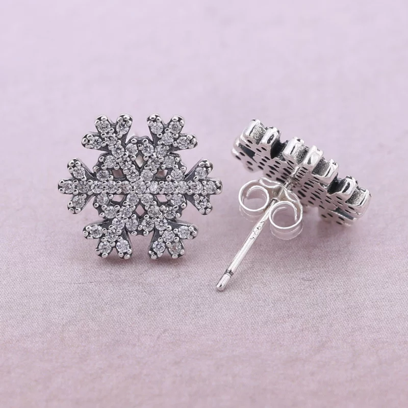(image pour) PANDORA - Boucles d'Oreilles Flocon de Neige - 290589CZ - Afficher 2