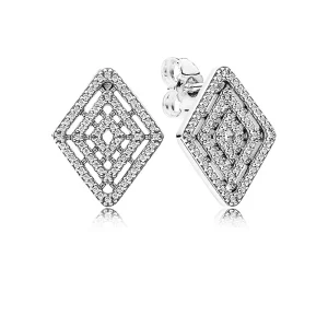 (image pour) PANDORA - Boucles d'Oreilles Lignes Géométriques - 296208CZ
