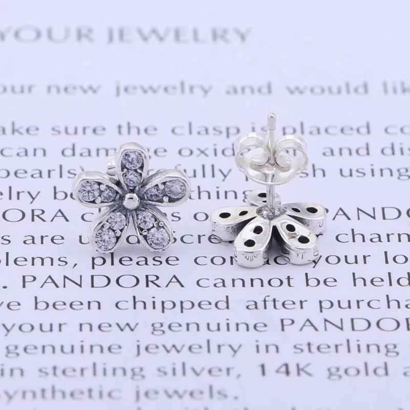 (image pour) PANDORA - Boucles d'Oreilles Marguerite éblouissante - 290570CZ - Afficher 2
