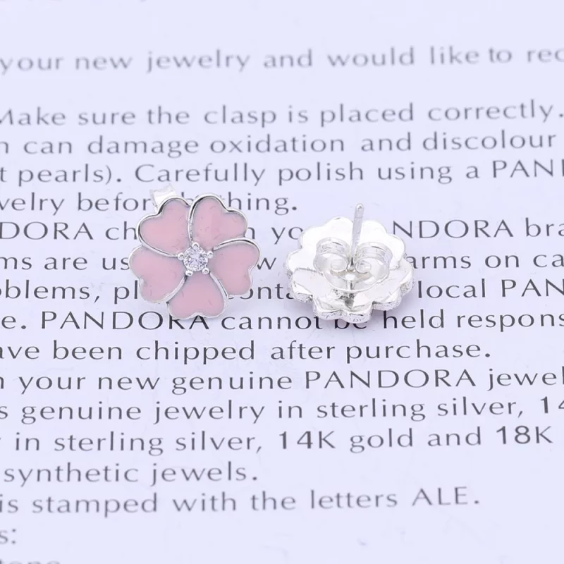 (image pour) PANDORA - Boucles d'Oreilles Primevère Blanche - 290569EN12 - Afficher 3