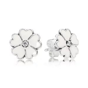 (image pour) PANDORA - Boucles d'Oreilles Primevère Blanche - 290569EN12