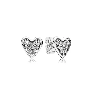 (image pour) PANDORA - Clous d'Oreilles Cœurs de l'Hiver - 296368CZ