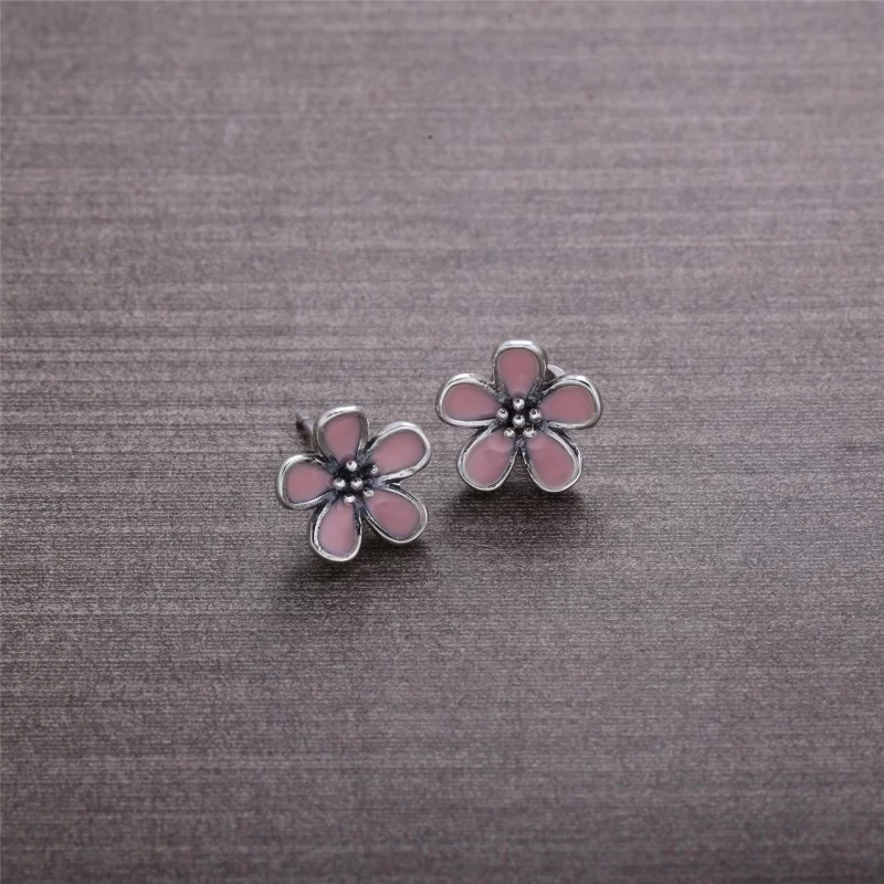 (image pour) PANDORA - Clous d'oreilles Fleurs de Cerisier Roses - 290537EN40 - Afficher 2