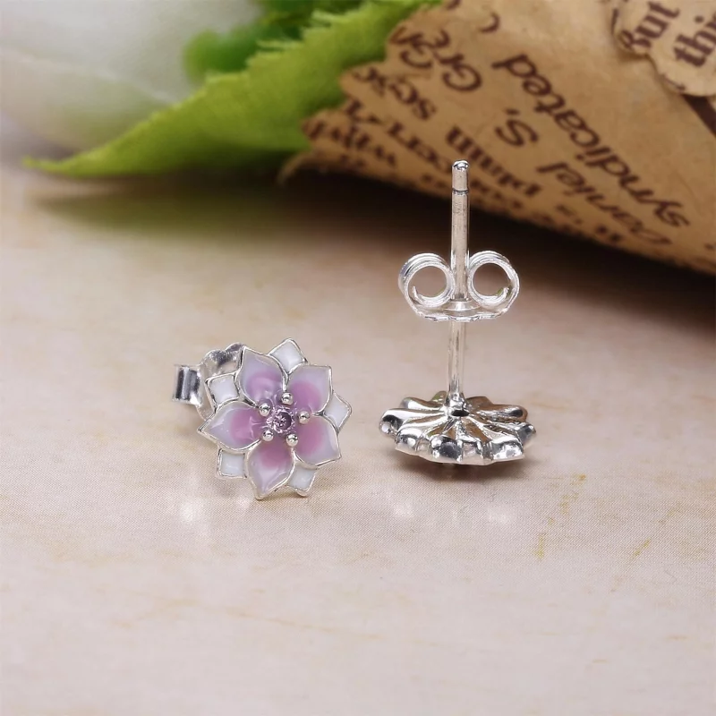 (image pour) PANDORA - Clous d'Oreilles Fleurs de Magnolia - 290739PCZ - Afficher 4