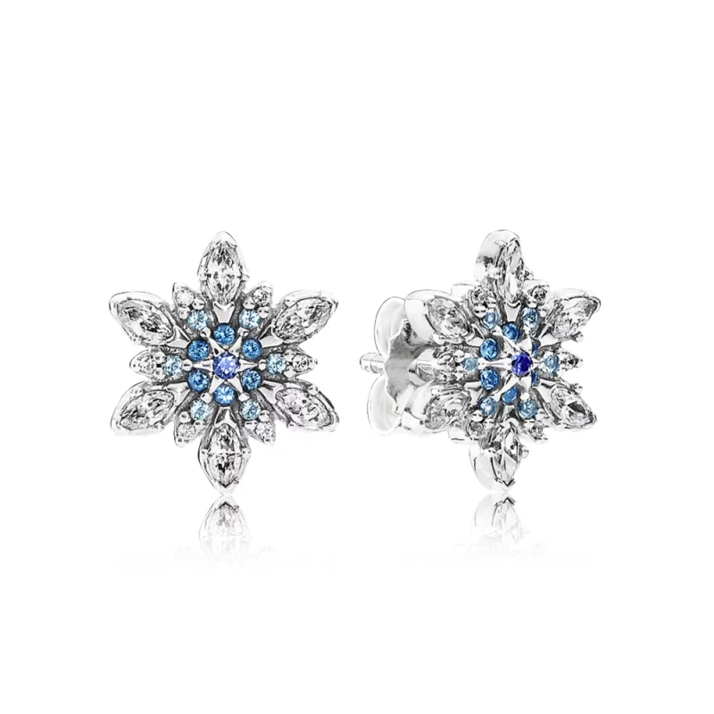 (image pour) PANDORA - Clous d'Oreilles Flocons de Neige Cristallisés - 290590NBLMX