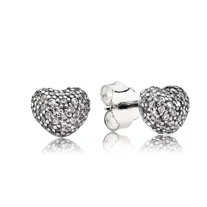 (image pour) PANDORA - Dans mon cœur, cz incolore - 290541CZ - Boucles d’oreilles