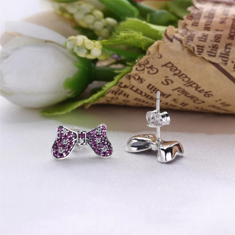 (image pour) PANDORA - Disney, Ruban scintillant - 290578CZR - Boucles d’oreilles - Afficher 2