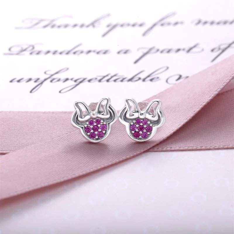 (image pour) PANDORA - Disney, Simplement Minnie - 290580CZR - Boucles d’oreilles - Afficher 2