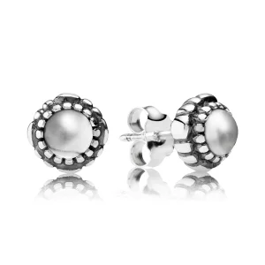 PANDORA - Fleurs de fête, avril, cristal de roche - 290543BK - Boucles d’oreilles (image pour) PANDORA - Fleurs de fête, avril, cristal de roche - 290543BK - Boucles d’oreilles