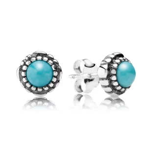 PANDORA - Fleurs de fête, décembre, turquoise - 290543TQ - Boucles d’oreilles (image pour) PANDORA - Fleurs de fête, décembre, turquoise - 290543TQ - Boucles d’oreilles