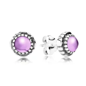 PANDORA - Fleurs de fête février • améthyste - 290543AM - Boucles d’oreilles (image pour) PANDORA - Fleurs de fête février • améthyste - 290543AM - Boucles d’oreilles
