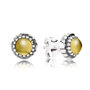 PANDORA - Fleurs de fête, novembre, citrine - 290543CIG - Boucles d’oreilles (image pour) PANDORA - Fleurs de fête, novembre, citrine - 290543CIG - Boucles d’oreilles