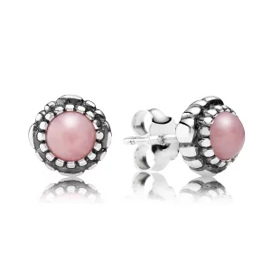 PANDORA - Fleurs de fête, octobre, opale rose - 290543POP - Boucles d’oreilles (image pour) PANDORA - Fleurs de fête, octobre, opale rose - 290543POP - Boucles d’oreilles
