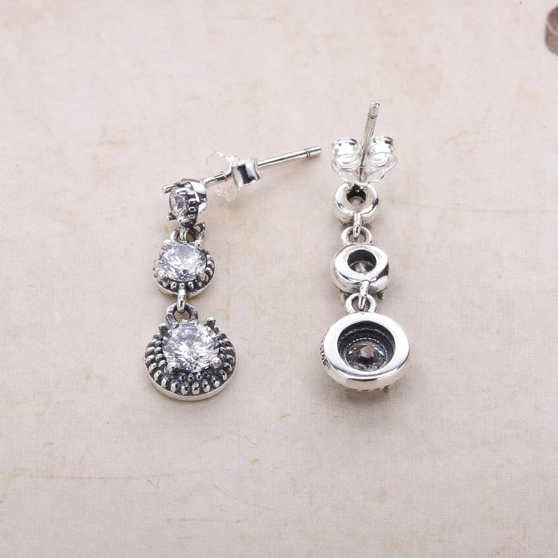 (image pour) PANDORA - Élégance infinie, cz incolore - 290742CZ - Boucles d’oreilles - Afficher 3