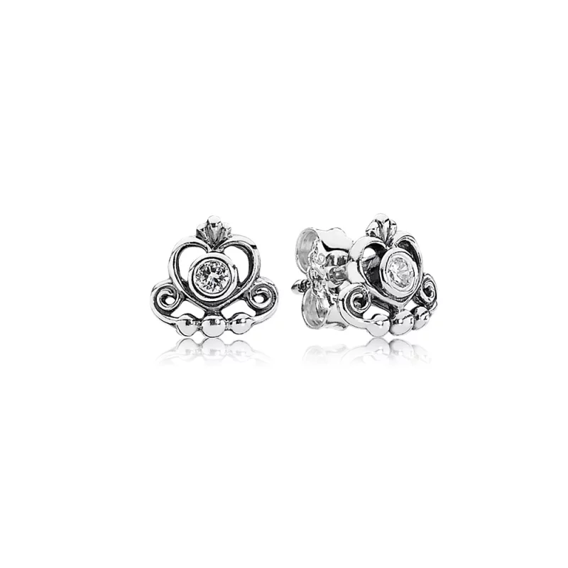(image pour) PANDORA - Ma princesse, cz incolore - 290540CZ - Boucles d’oreilles