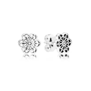 (image pour) PANDORA - Marguerite dentelée - 290692 - Boucles d’oreilles