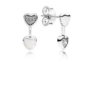 (image pour) PANDORA - Pendants d'Oreilles Coeurs d'amour - 290750CZ