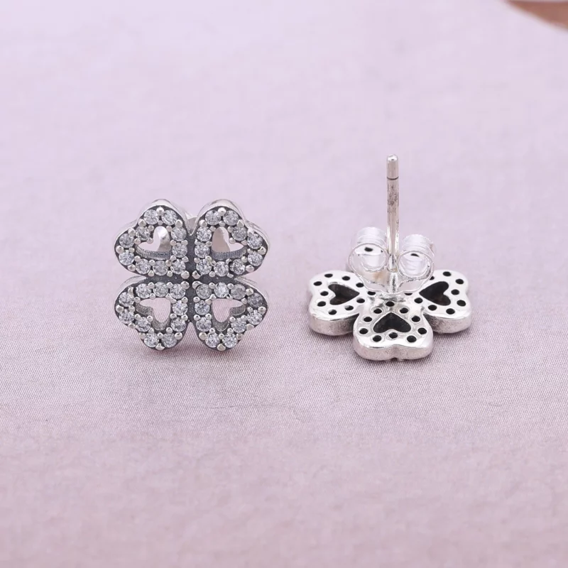 (image pour) PANDORA - Pétales d'amour, cz incolore - 290626CZ - Boucles d’oreilles - Afficher 2
