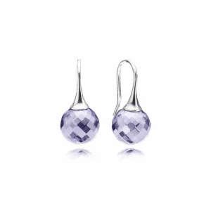 (image pour) PANDORA - Rosée du matin, cz lavande - 290552LCZ - Boucles d’oreilles