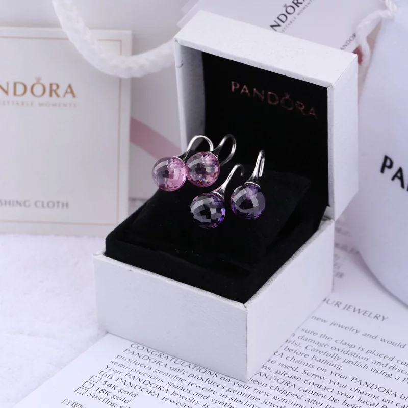 (image pour) PANDORA - Rosée du matin, cz rose poudré - 290552PCZ - Boucles d’oreilles - Afficher 2