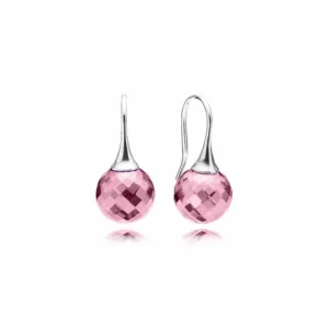 (image pour) PANDORA - Rosée du matin, cz rose poudré - 290552PCZ - Boucles d’oreilles