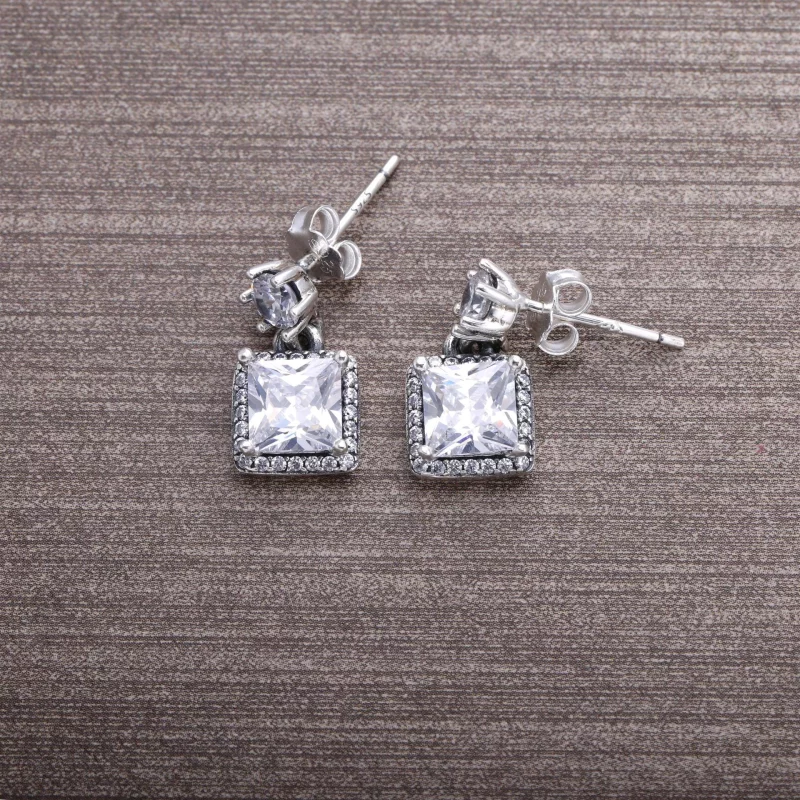 (image pour) PANDORA - Éternelle élégance, cz incolore - 290593CZ - Boucles d’oreilles - Afficher 2