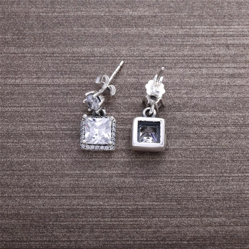 (image pour) PANDORA - Éternelle élégance, cz incolore - 290593CZ - Boucles d’oreilles - Afficher 3