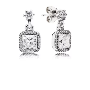 (image pour) PANDORA - Éternelle élégance, cz incolore - 290593CZ - Boucles d’oreilles