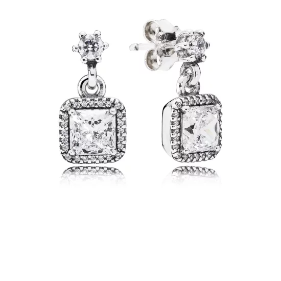 (image pour) PANDORA - Éternelle élégance, cz incolore - 290593CZ - Boucles d’oreilles