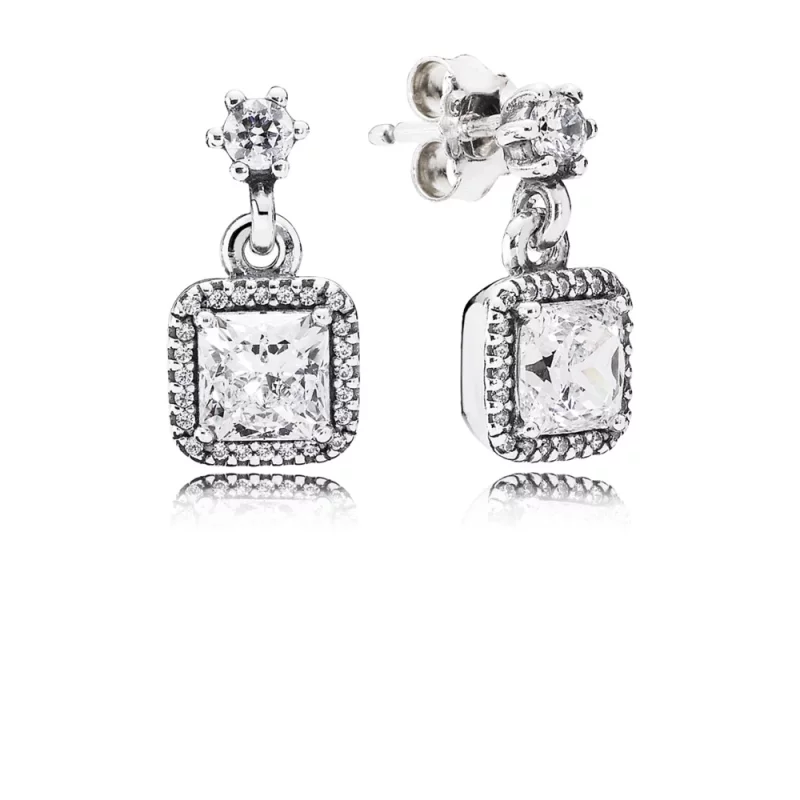 (image pour) PANDORA - Éternelle élégance, cz incolore - 290593CZ - Boucles d’oreilles