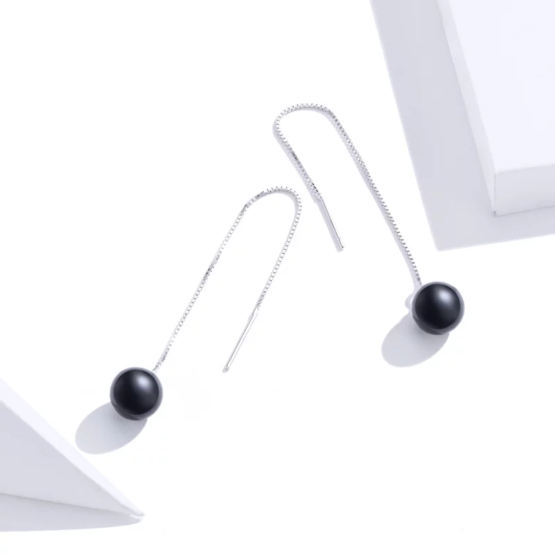 (image pour) Pendants d'Oreilles Style PANDORA Agate - SCE878 - Afficher 3