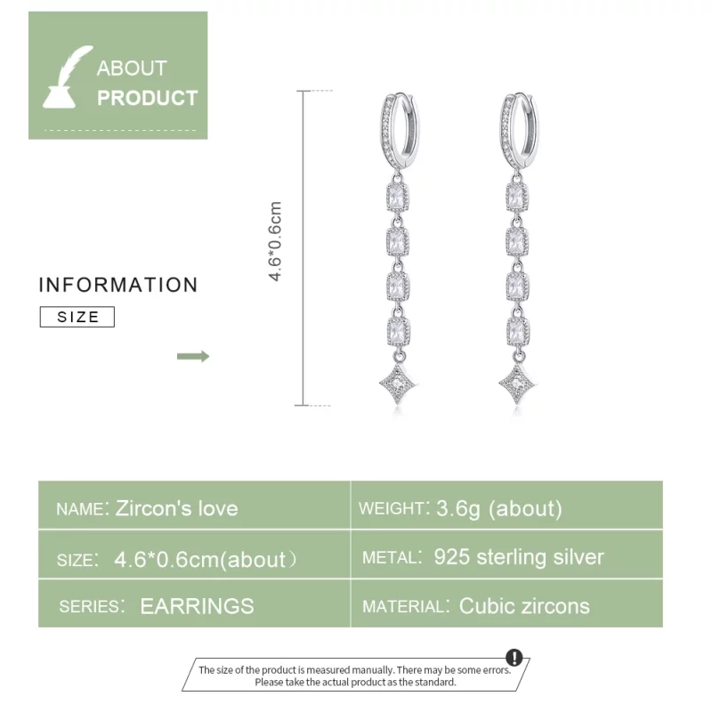 (image pour) Pendants d'Oreilles Style PANDORA Amour Zircone - SCE583 - Afficher 2