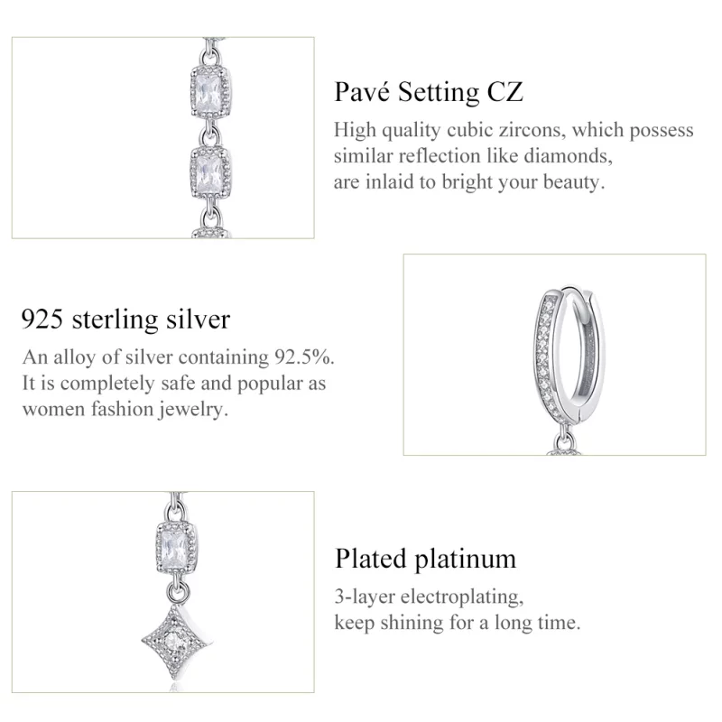 (image pour) Pendants d'Oreilles Style PANDORA Amour Zircone - SCE583 - Afficher 3