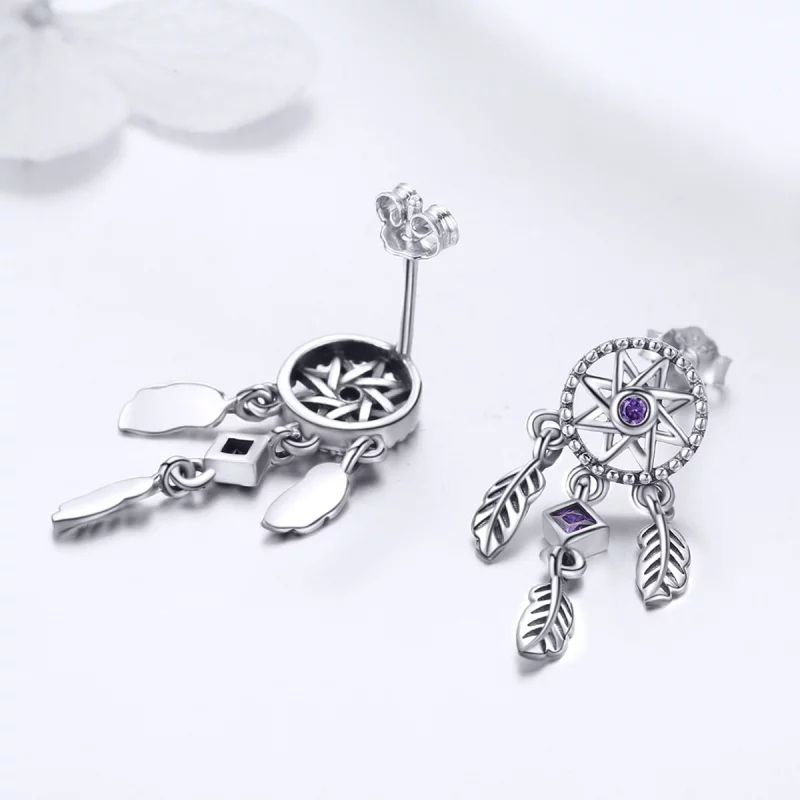 (image pour) Pendants d'Oreilles Style PANDORA Attrapeur de rêves - SCE502 - Afficher 6