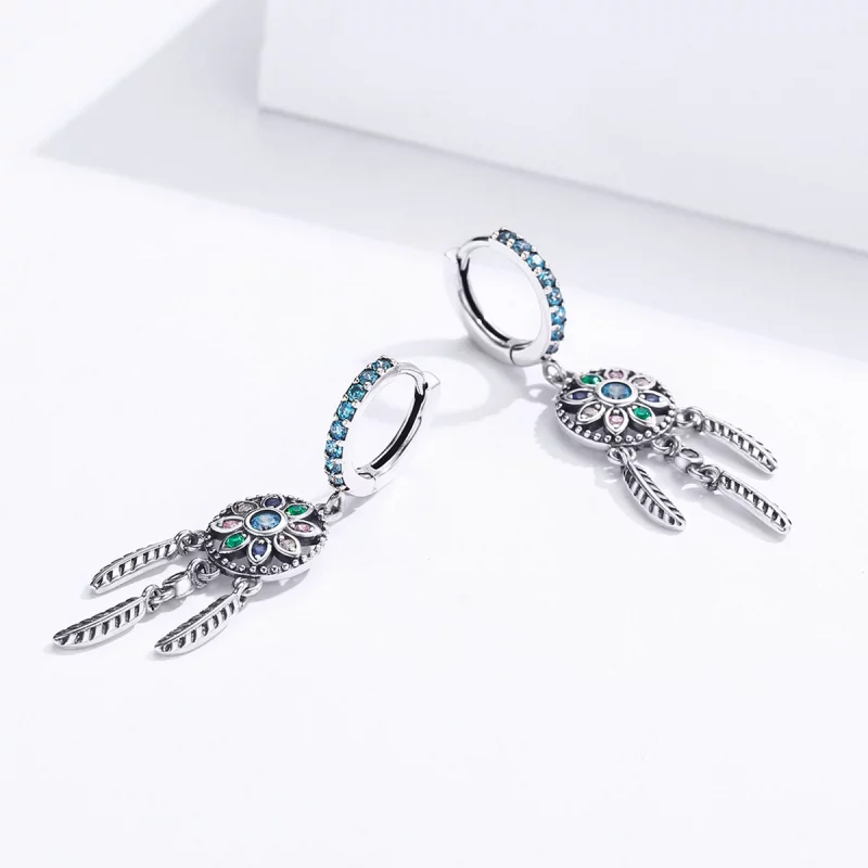 (image pour) Pendants d'Oreilles Style PANDORA Attrapeur de rêves - SCE713 - Afficher 3