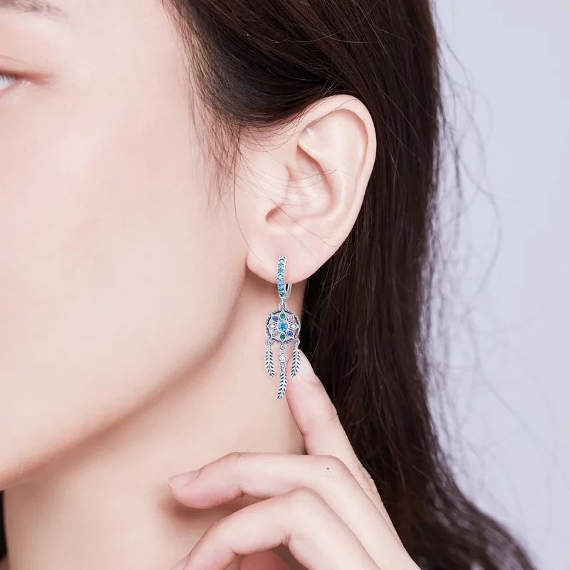 (image pour) Pendants d'Oreilles Style PANDORA Attrapeur de rêves - SCE713 - Afficher 6