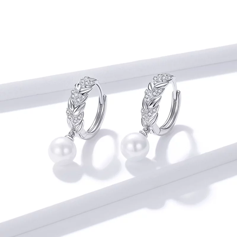 (image pour) Pendants d'Oreilles Style PANDORA Blé Brillant - BSE446 - Afficher 3