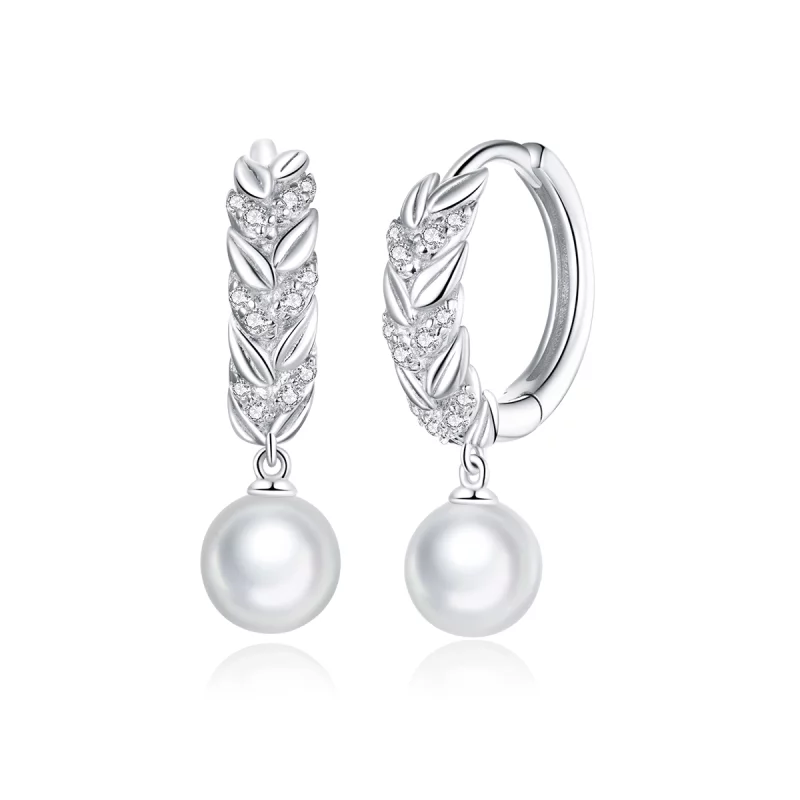 (image pour) Pendants d'Oreilles Style PANDORA Blé Brillant - BSE446