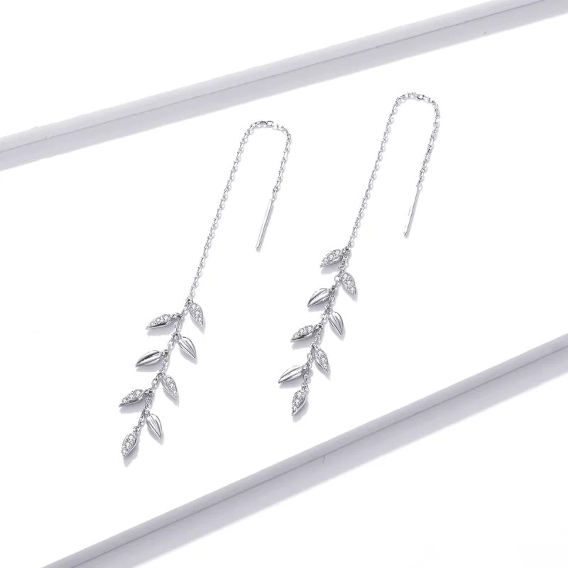 (image pour) Pendants d'Oreilles Style PANDORA Blé Brillant - BSE447 - Afficher 2
