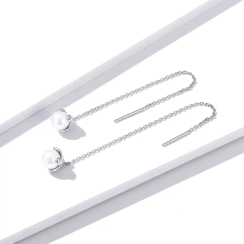 (image pour) Pendants d'Oreilles Style PANDORA Bourgeon de fleurs - BSE373 - Afficher 3