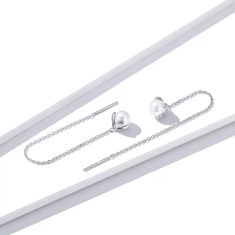(image pour) Pendants d'Oreilles Style PANDORA Bourgeon de fleurs - BSE373 - Afficher 4