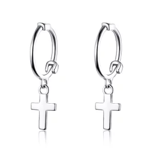 (image pour) Pendants d'Oreilles Style PANDORA Croix - SCE547