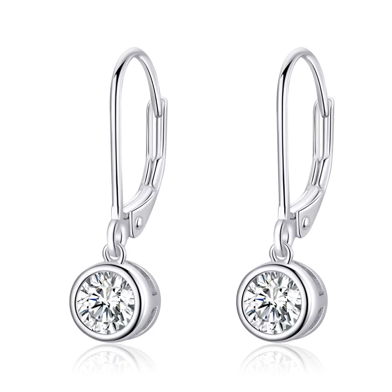 (image pour) Pendants d'Oreilles Style PANDORA Entretoise-Perle - SCE747