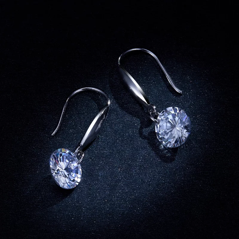 (image pour) Pendants d'Oreilles Style PANDORA Fille brillante - BSE212 - Afficher 9