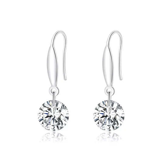 (image pour) Pendants d'Oreilles Style PANDORA Fille brillante - BSE212