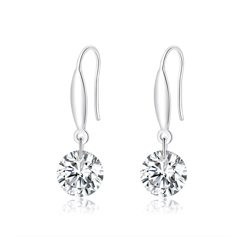 (image pour) Pendants d'Oreilles Style PANDORA Fille brillante - BSE212